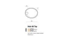 Plafon kinkiet HALO 80 AZ4703 Azzardo okrąg w kolorze czarnym 80 cm LED - 4