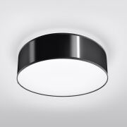 Nowoczesna Lampa Sufitowa Okrągły Plafon ARENA 35 Czarna SL. 0121 klosz z tworzywa sztucznego w kolorze czarnym w kształcie walca