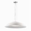 Lampa wisząca Lena SP3 D74 Ideal Lux  052786  klosz z satynowego w kolorze białym, natomiast oprawa z chromowanego niklu - 2