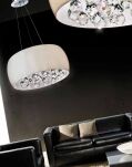 Lampa wisząca Quince 50 AZzardo LP1056-6 AZ0702  okrągły szklany klosz z ozdobnymi kryształkami - 2