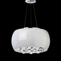 Lampa wisząca Quince 50 AZzardo LP1056-6 AZ0702  okrągły szklany klosz z ozdobnymi kryształkami