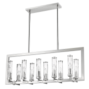 Lampa wisząca Oxford - P10069NI COSMO Light szkło imitujące FALE wykonana w stylu nowojorskim połączonym z klasycznym  