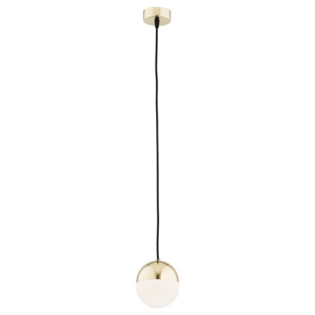 Lampa wisząca LIVIA 4031 Argon Kula o średnicy 12 cm mosiądz-biały