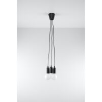 LAMPA WISZĄCA DIEGO 3 CZARNA SOLLUX  NOWOCZESNY stal  SL.0573 metalowa lampa SOLLUX LIGHTING 