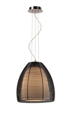 LAMPA WISZĄCA ZUMA LINE PICO MD9023-1L BLACK PŁOMIENNY 3 BLACK CHOMOWANA KONSTRUKCJA SZKŁO ALUMINIOWA SIATKA 