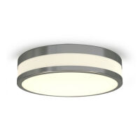Plafon łazienkowy KARI 30 AZ2066 wykonana z metalu w kolorze chromu oraz szklanej przesłony 30 cm średnicy LED