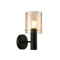 Kinkiet SARDO RAIN WL-5581-1A-BK+RNAMB Italux Bursztynowy klosz