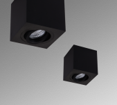 Lampa sufitowa natykowa LAGO NERO ORLICKI DESIGN   techniczna czarna kostka 9 cm źródło GU10  - 2