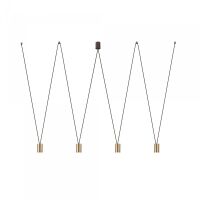 Lampa wisząca More Tone 4xGU10 czarno/mosiężna 7610