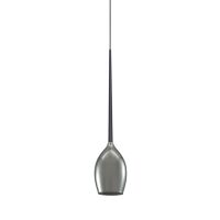 Lampa wisząca Izza 1 AZ2936 smoky szklany klosz dymione szkło