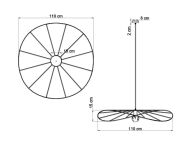 Lampa wisząca ESKOLA TH.011CZ Sollux Lighting druciana loftowa 110cm - 6