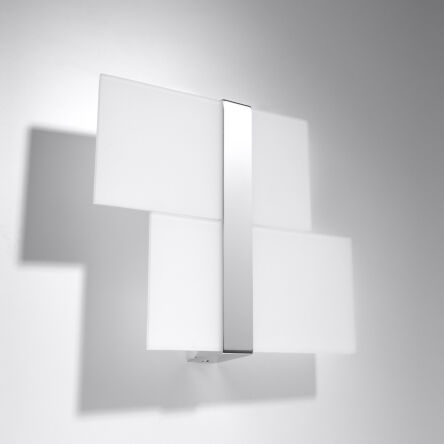 Lampa Ścienna Szklana Płaska Kinkiet MASSIMO Chrom SL.0187 Nowoczesna