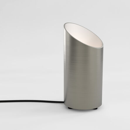 Lampa stołowa CUT 1412002 Astro Designerska ścięta tuba NIKIEL