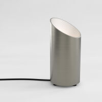 Lampa stołowa CUT 1412002 Astro Designerska ścięta tuba NIKIEL