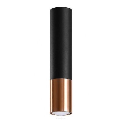 Lampa sufitowa LOOPEZ SL.0945 Sollux czarny/ miedź złota tuba GU10