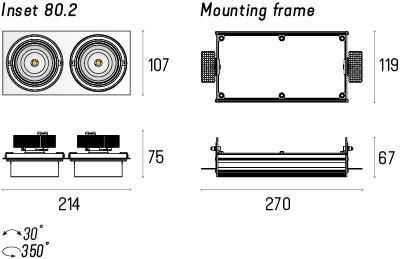 Rama montażowa do MULTIVA EVO 80.2 LED Trimless Labra  4.1863