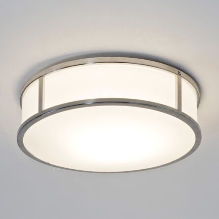 Lampa sufitowa MASHIKO Round 300 ASTRO okrągły chromowane wykończenie białe mleczne szkło 30 cm 1121017