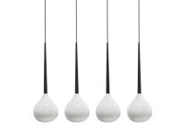 Lampa wisząca Aga 4 White azzardo MD1289-4 WH AZ1068  biała nowoczesna opływowy kształt 4 klosze - 2