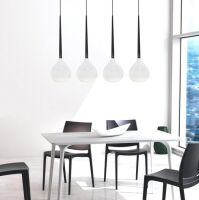 Lampa wisząca Aga 4 White azzardo MD1289-4 WH AZ1068  biała nowoczesna opływowy kształt 4 klosze