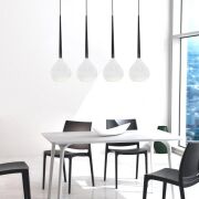 Lampa wisząca Aga 4 White azzardo MD1289-4 WH AZ1068  biała nowoczesna opływowy kształt 4 klosze