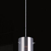 Lampa wisząca Cordell MDM1835-1 Italux nowoczesna lampa wykończenie w kolorze chromu klosz w kształcie tuby ze szkła transparentnego  wewnatrz zwisające kryształki w kształcie kul